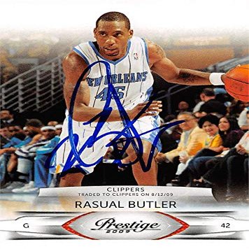 Autograph Warehouse 465994 Rasual Butler Autographed New Orleans Hornets Basketball Card 2009 Panini Prestige No. 68
