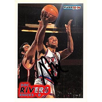 Autograph Warehouse 444526 Doc Rivers Autographed Basketball Card 1993 Fleer No. 144 for New York Knicks