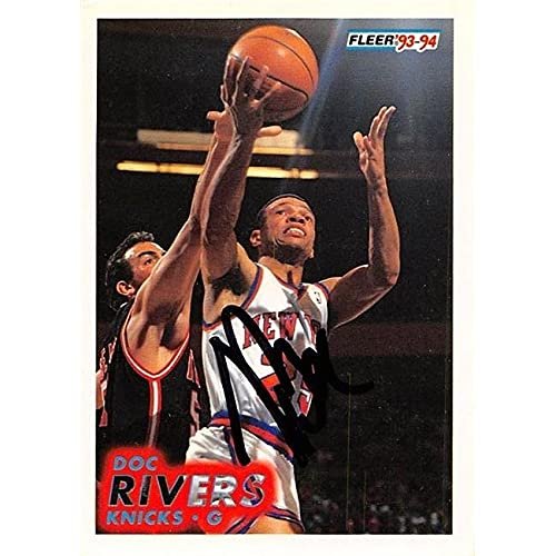 Autograph Warehouse 444526 Doc Rivers Autographed Basketball Card 1993 Fleer No. 144 for New York Knicks