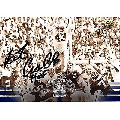 Autograph Warehouse 443899 Notre Dame Fighting Irish 2013 Upper Deck No. 37 Incribed HOF Bob Crable Autographed Football