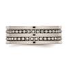 Bonyak Jewelry Stainless Steel Antiqued/Polished Double Row Beaded 8mm Band in Stainless Steel view 3