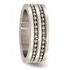 Bonyak Jewelry Stainless Steel Antiqued/Polished Double Row Beaded 8mm Band in Stainless Steel view 4