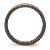 Bonyak Jewelry Stainless Steel Antiqued Brushed & Textured 7.75mm Flat Band in Stainless Steel view 2