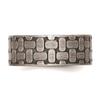 Bonyak Jewelry Stainless Steel Antiqued Brushed & Textured 7.75mm Flat Band in Stainless Steel view 3