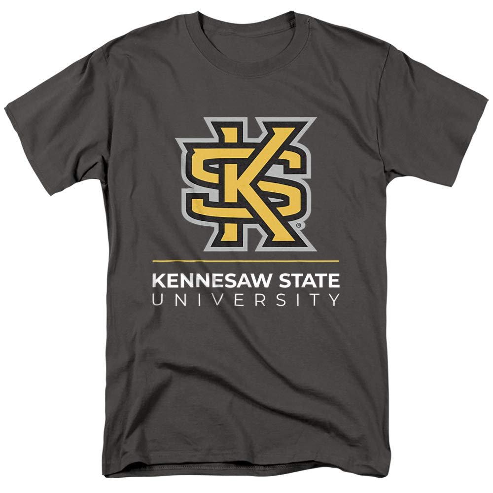 Kennesaw State University Official Logo Unisex Adult T-Shirt, Charcoal, 3X-Large