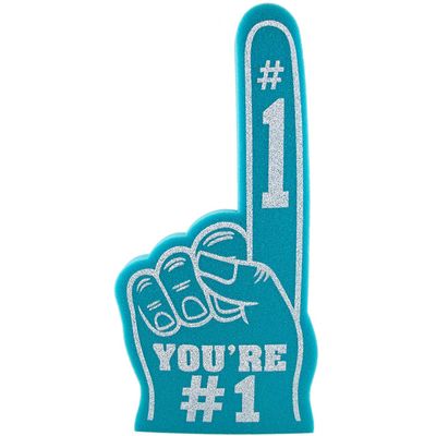 Giant Foam Finger 18 Inch- You're Number 1 Foam Hand for All Occasions - Cheerleading for Sports - Exciting Vibrant Colors use as Celebration Pom Poms- Great for Sports Events Games School Business