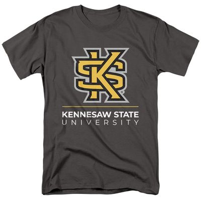 Kennesaw State University Official Logo Unisex Adult T-Shirt, Charcoal, 5X-Large