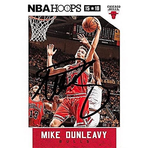 Autograph Warehouse 388472 Mike Dunleavy Autographed Basketball Card - Chicago Bulls 2015 Panini Hoops No.6