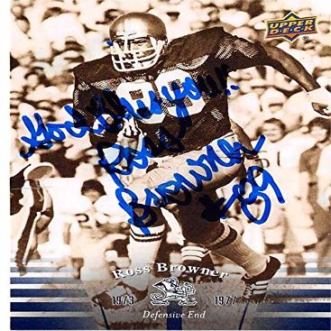 Sports Memorabilia Autograph Warehouse 571878 University Notre Dame Fighting Irish Ross Browner Autographed Football Card - 2013 Upper Deck No.28