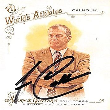 Autograph Warehouse 366549 Jim Calhoun Autographed Basketball Card - University of Connecticut Huskies UCONN Coach NCAA 2014 Allen Ginters No.259