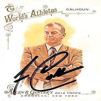 Autograph Warehouse 366549 Jim Calhoun Autographed Basketball Card - University of Connecticut Huskies UCONN Coach NCAA 2014 Allen Ginters No.259