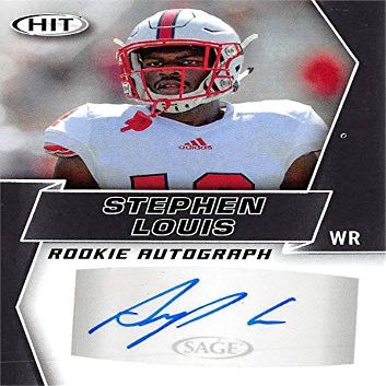 Sports Memorabilia Autograph Warehouse 572658 N.C. State State Wolfpack Stephen Louis Autographed Football Card - 2019 Sage Hit Rookie No.A78