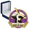Gym Glitter Beams Pins, Gym Glitter Beams Pin With Blue Velvet Presentation Case, 50 Pack view 1
