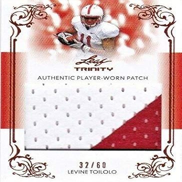 Sports Memorabilia Autograph Warehouse 571751 Stanford Cardinal Levine Toilolo Player Worn Jersey Patch Football Card - 2013 Leaf Trinity Rookie No.DPLT2