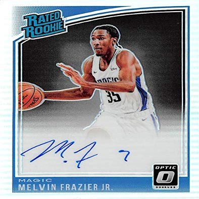 Sports Memorabilia Autograph Warehouse 571349 Orlando Magic Melvin Frazier Jr. Autographed Basketball Card - 2018 Donruss Optic Rated Rookie Refractor No.153