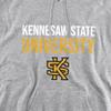 Kennesaw State University Official Stacked Unisex Adult Pull-Over Hoodie, Athletic Heather, 3X-Large view 2