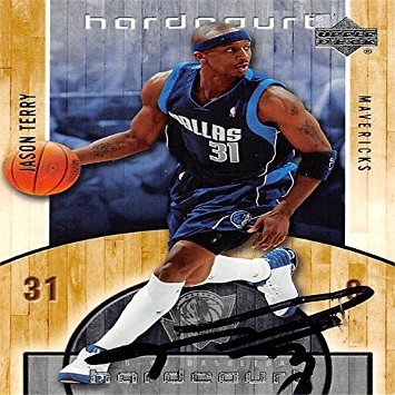 Autograph Warehouse 466038 Jason Terry Autographed Dallas Mavericks Basketball Card 2005 Upper Deck Hardcourt No. 17