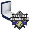 Crown Awards Softball Play Like A Champion Pins, Softball Play Like A Champion Pin with Blue Velvet Presentation Case, 30 Pack, Prime view 2