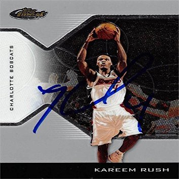 Autograph Warehouse 466048 Kareem Rush Autographed Basketball Card44; Charlotte Bobcats - 2005 Topps Finest No.92
