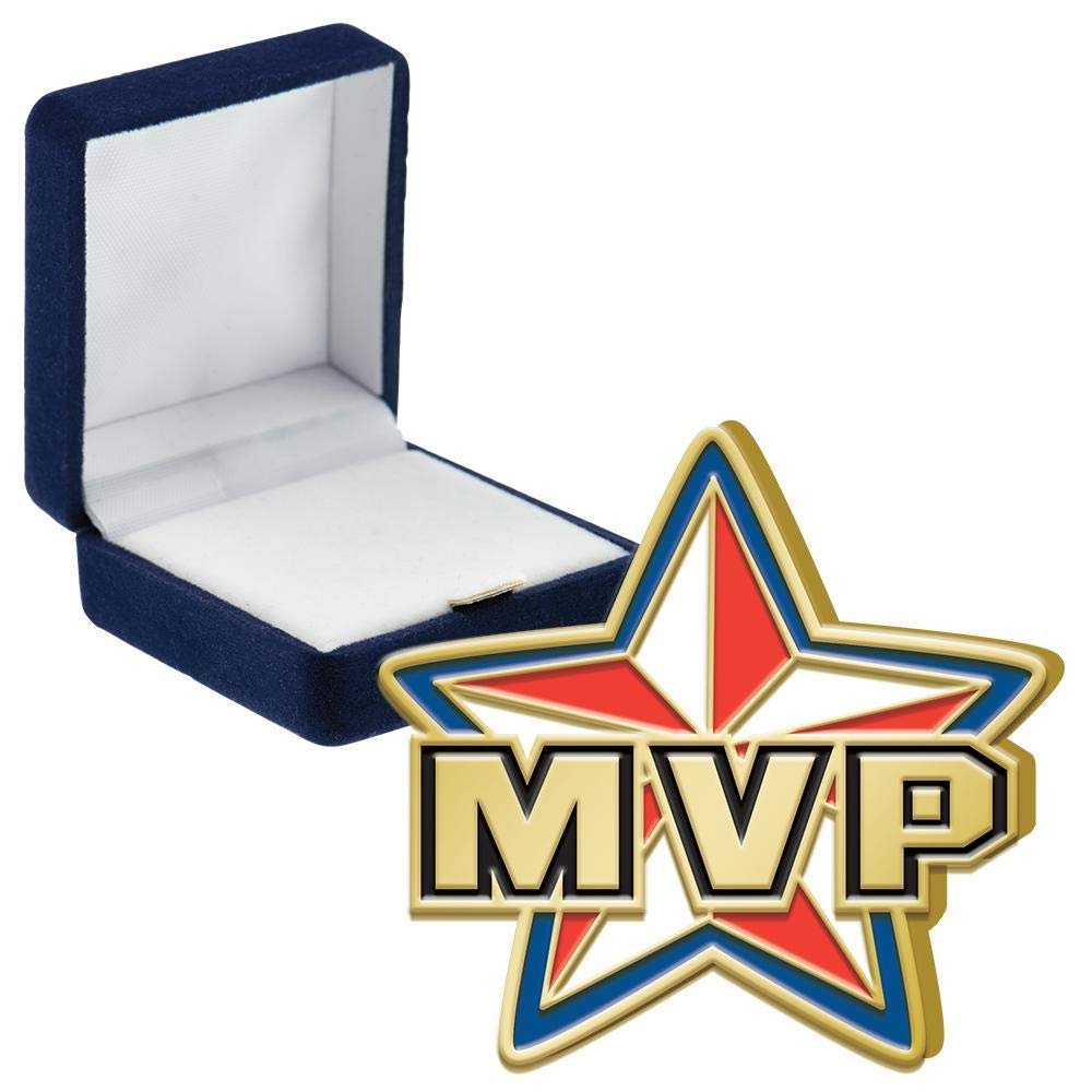 Mvp Pins, Mvp Pin With Blue Velvet Presentation Case, 50 Pack