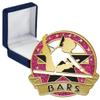 Gym Glitter Bars Pins, Gym Glitter Bars Pin With Blue Velvet Presentation Case, 50 Pack view 1