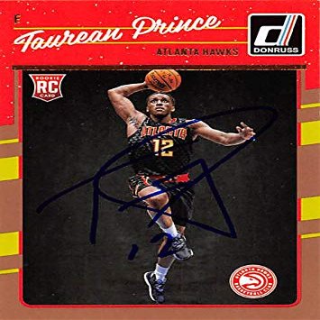 Autograph Warehouse 388494 Taurean Prince Autographed Basketball Card - Atlanta Hawks 2016 Donruss Rookie No.162
