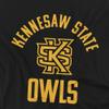 Kennesaw State University Official Owls Unisex Adult T-Shirt, Black, 4X-Large view 2