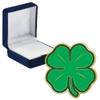 Four Leaf Clover Pins, Four Leaf Clover Pin With Blue Velvet Presentation Case, 50 Pack view 1