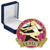 Gym Glitter Level 7 Pins, Gym Glitter Level 7 Pin With Blue Velvet Presentation Case, 50 Pack view 1