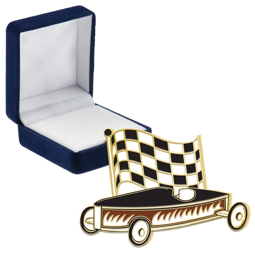 Derby Pins, Derby Pin With Blue Velvet Presentation Case, 30 Pack