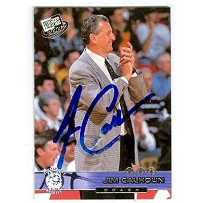 Autograph Warehouse 366543 Jim Calhoun Autographed Basketball Card - 2002 Press Pass 35