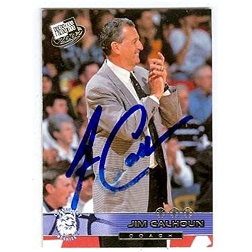 Autograph Warehouse 366543 Jim Calhoun Autographed Basketball Card - 2002 Press Pass 35