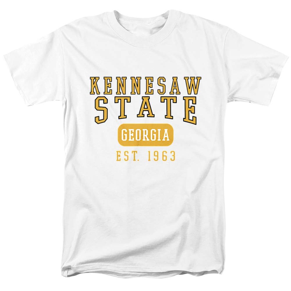 Kennesaw State University Official Est. 1963 Unisex Adult T-Shirt, White, 4X-Large