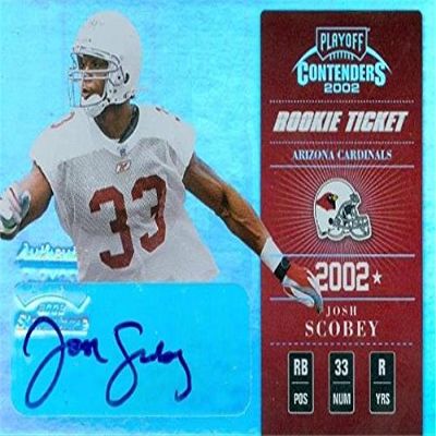 Autograph Warehouse 443892 Kansas State 2002 Playoff Contenders Rookie Refractor No. 141 Josh Scobey Autographed Football Card