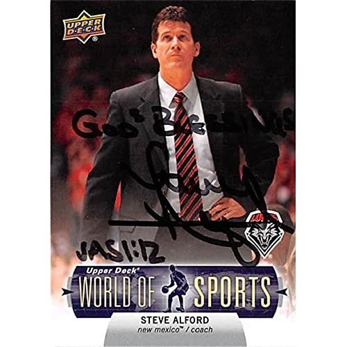 Autograph Warehouse 366552 Steve Alford Autographed Basketball Card - 2011 Upper Deck World Sports 65