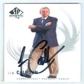 Autograph Warehouse 366551 Jim Calhoun Autographed Basketball Card - University of Connecticut Huskies UCONN Coach NCAA 2010 Upper Deck SP No.88