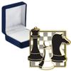 Chess Enamel Pins, Chess Enamel Pin With Blue Velvet Presentation Case, 30 Pack view 1