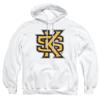 Kennesaw State University Official Distressed Primary Logo Unisex Adult Pull-Over Hoodie, White, 3X-Large view 1