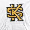 Kennesaw State University Official Distressed Primary Logo Unisex Adult Pull-Over Hoodie, White, 3X-Large view 2