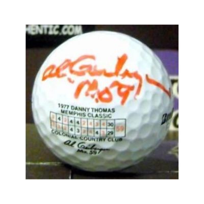 Autograph Warehouse 388178 Al Geiberger Autographed Golf Ball with Display Cube - Inscribed Mr 59 PGA Championship 1966 Ryder Cup Team USA USC Trojans