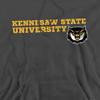 Kennesaw State University Official Institutional Block Text Unisex Adult Pull-Over Hoodie, Charcoal, 3X-Large view 2