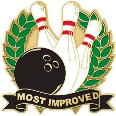 Crown Awards Bowling Most Improved Pins, Bowling Most Improved Pin with Blue Velvet Presentation Case, 30 Pack, Prime