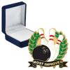 Crown Awards Bowling Most Improved Pins, Bowling Most Improved Pin with Blue Velvet Presentation Case, 30 Pack, Prime view 2