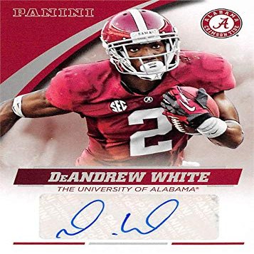 Autograph Warehouse 572607 Alabama Crimson Tide Deandrew White Autographed Football Card - 2016 Panini Team Collection No.DW-AL