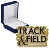 Track And Field Pins, Track And Field Pin With Blue Velvet Presentation Case, 50 Pack view 1