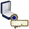 Champion Enamel Pins, Champion Enamel Pin With Blue Velvet Presentation Case, 30 Pack view 1