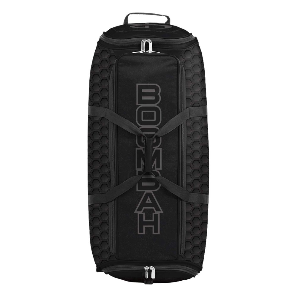 Boombah Brute Rolling Bat Bag 2.0 3DHC - 35" x 15" x 12-1/2" - Black - Holds 4 Bats and Room for Gear - Wheeled Bag