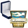 Swimming Turf Pins, Swimming Turf Pin With Blue Velvet Presentation Case, 100 Pack view 1