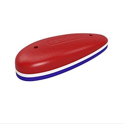KICK-EEZ Rocker Grind-to-Fit Recoil Pad - Screw-On Sorbothane Buttstock Pad for Shotguns & Rifles - USA Patriot (Red/White/Blue) - Made in USA