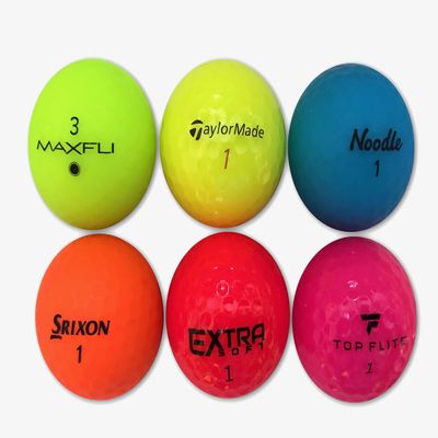 Colorful Matte/Glossy Assorted Brands/Colors Half Dozen Recycled Golf Balls - Pack of 6